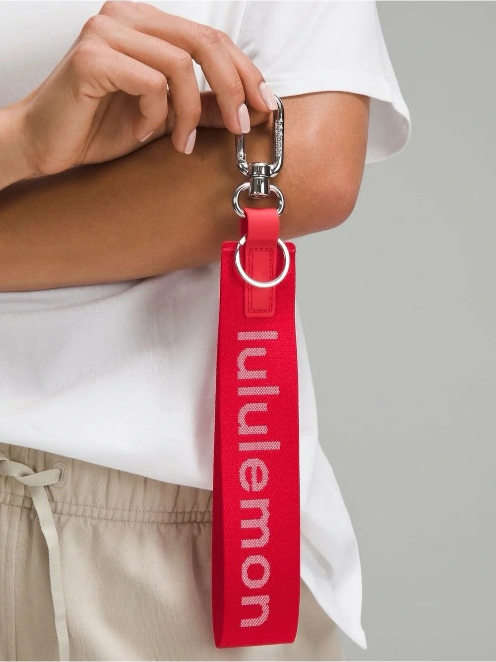 Lululemon Never Lost Keychain Red NWOT